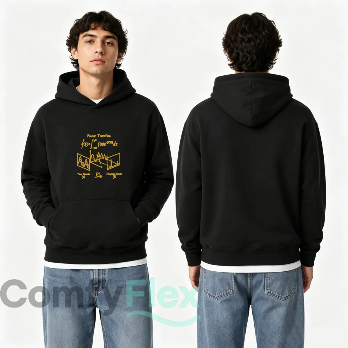 Fourier Transform Time Domain Frequency Domain Physics Formula Autumn and winter hooded sweatshirts