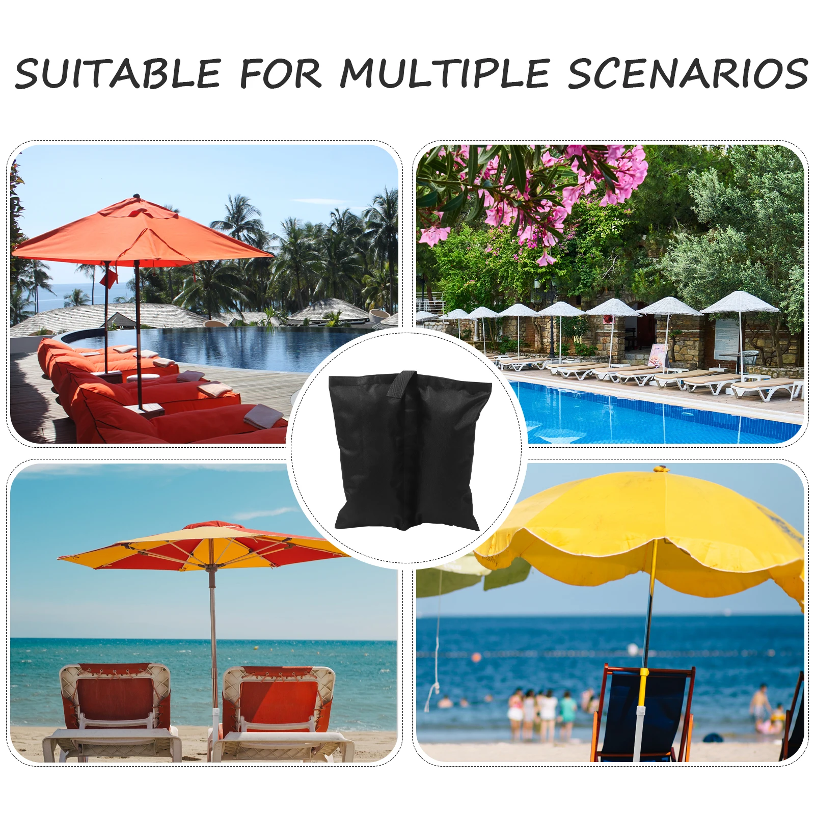 

4pcs Tent 600D Oxford Cloth Waterproof Windproof Portable Beach Events Outdoor Furniture Fixing Weight
