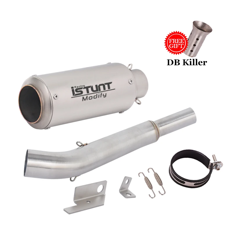 For Bajaj Pulsar 200 NS200 RS200 NS160 2015-2024 Motorcycle Exhaust Escape Middle Link Pipe With Muffler For Bajaj Dominar 400