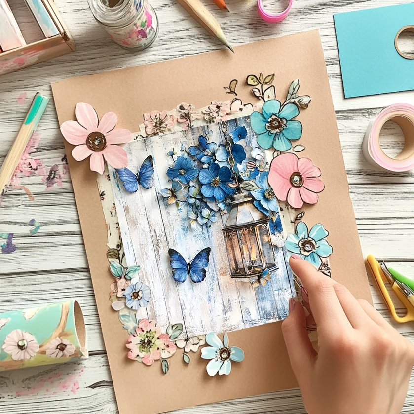 36 Lembar Kertas Scrapbook Ukuran 6x6 Inci: Pola Seni Vintage, Ideal untuk Junk Journal, Planner, Pembuatan Kartu & Dekorasi DIY