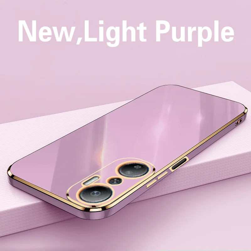 For Infinix Hot 20 Case Luxury Square Plating Infinix Hot 20s Phone Case X6826 X6826B X6826C Silicone Back Cover Fundas X6827