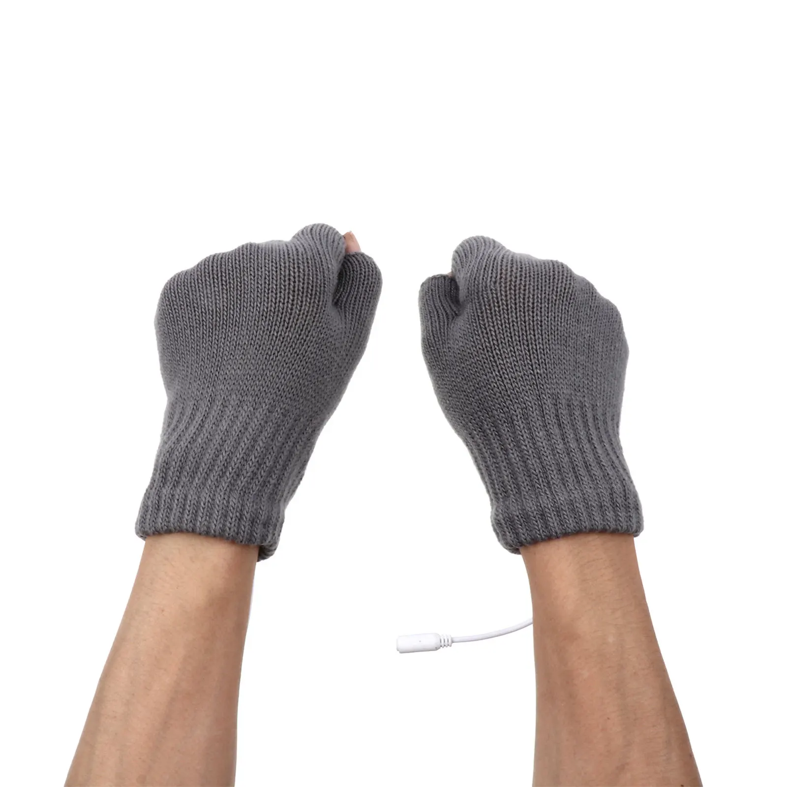 

Half Finger Heated Gloves Usb Powered Warm Thermal Hand Warmer For Winter Indoor Outdoor Use Laptop Gaming Working
