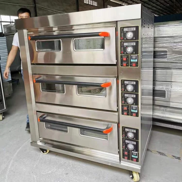 Top Industrial Bakery Machines Gas Baking Oven Stainless Steel Baking 9 Trays Oven