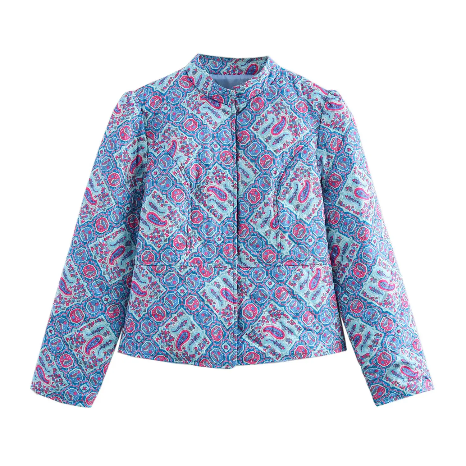 2025 nouveaux vêtements pour femmes: Style européen et américain à la mode décontracté Simple polyvalent début d'automne imprimé manteau en coton