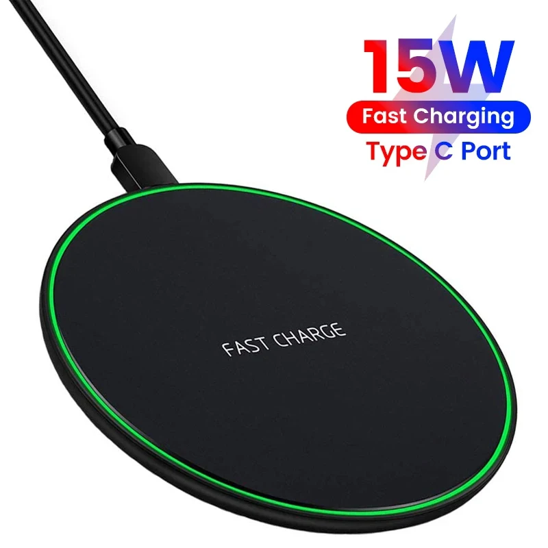 15W Fast Qi Wireless Charger Pad For IPhone 15 14 13 12 Pro Max For Samsung Galaxy S24 S23 Xiaomi Huawei Wireless Charging Stand