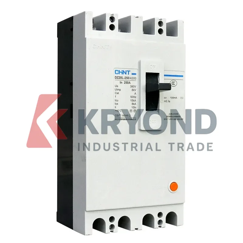 

CHINT Прозрачная формованная защита выключателя утечки на землю DZ20L-160/4300 Воздушный выключатель ELCB DZ20L 3P + N 4P Оригинальный продукт