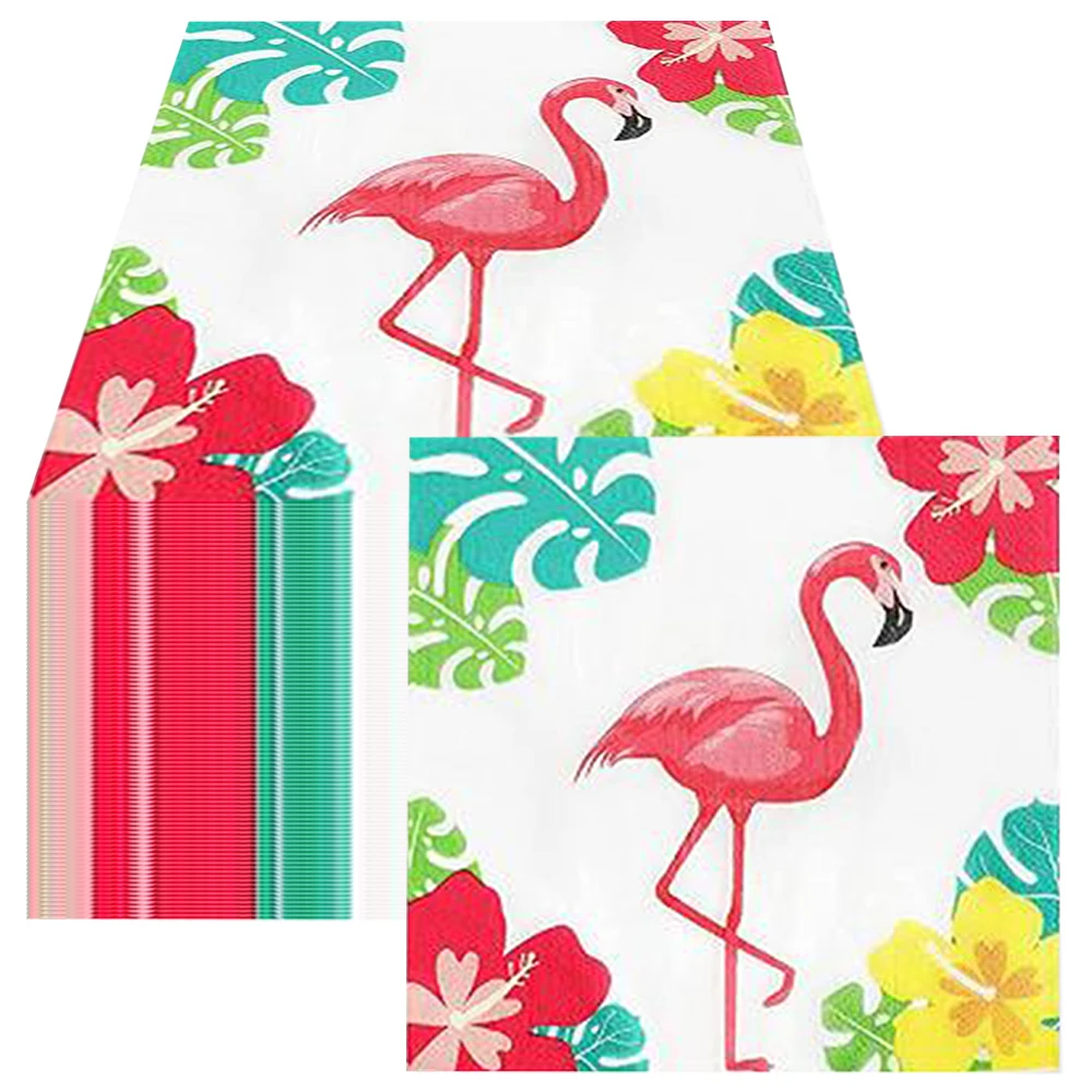20/40/60/100pcs Hawaii Theme Disposable Paper Napkins Tissue Summer Seaside Beach Party Birthday Party Decoration Supplies - view 2