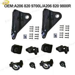 Car Headlight Repair Kit Bracket For Mercedes-Benz C-Class W206 C200 C260L 2021-2024 A2068209700 A2068209800 Black plastic
