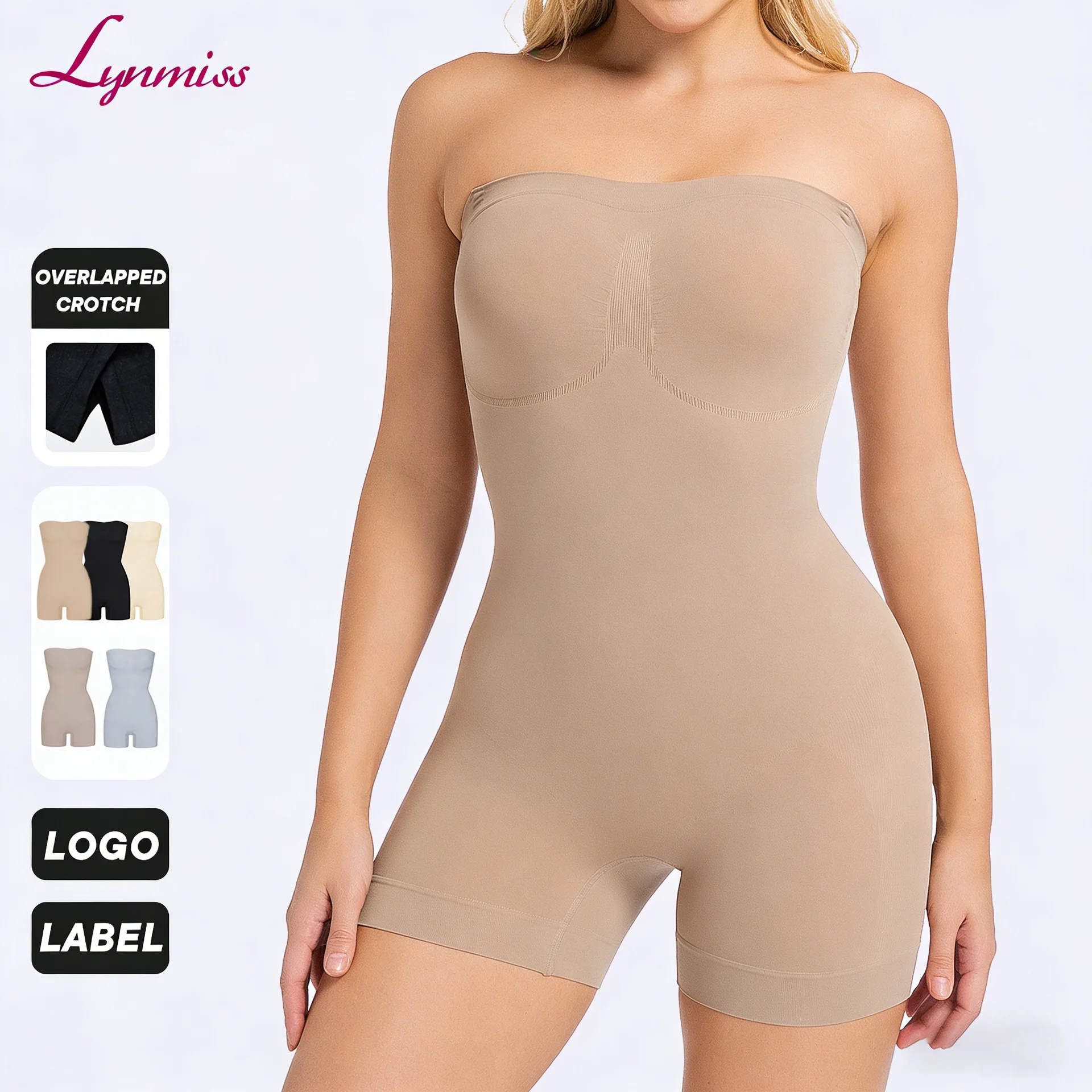 Body Moldeador Sin Costuras para Mujer, Control de Abdomen, Levanta Glúteos, Moldeador Corporal, Jumpsuit Reductor hasta el Medio Muslo