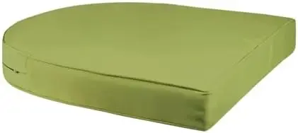 3-delige rieten bijzettafelset met groen stoelkussen, wit