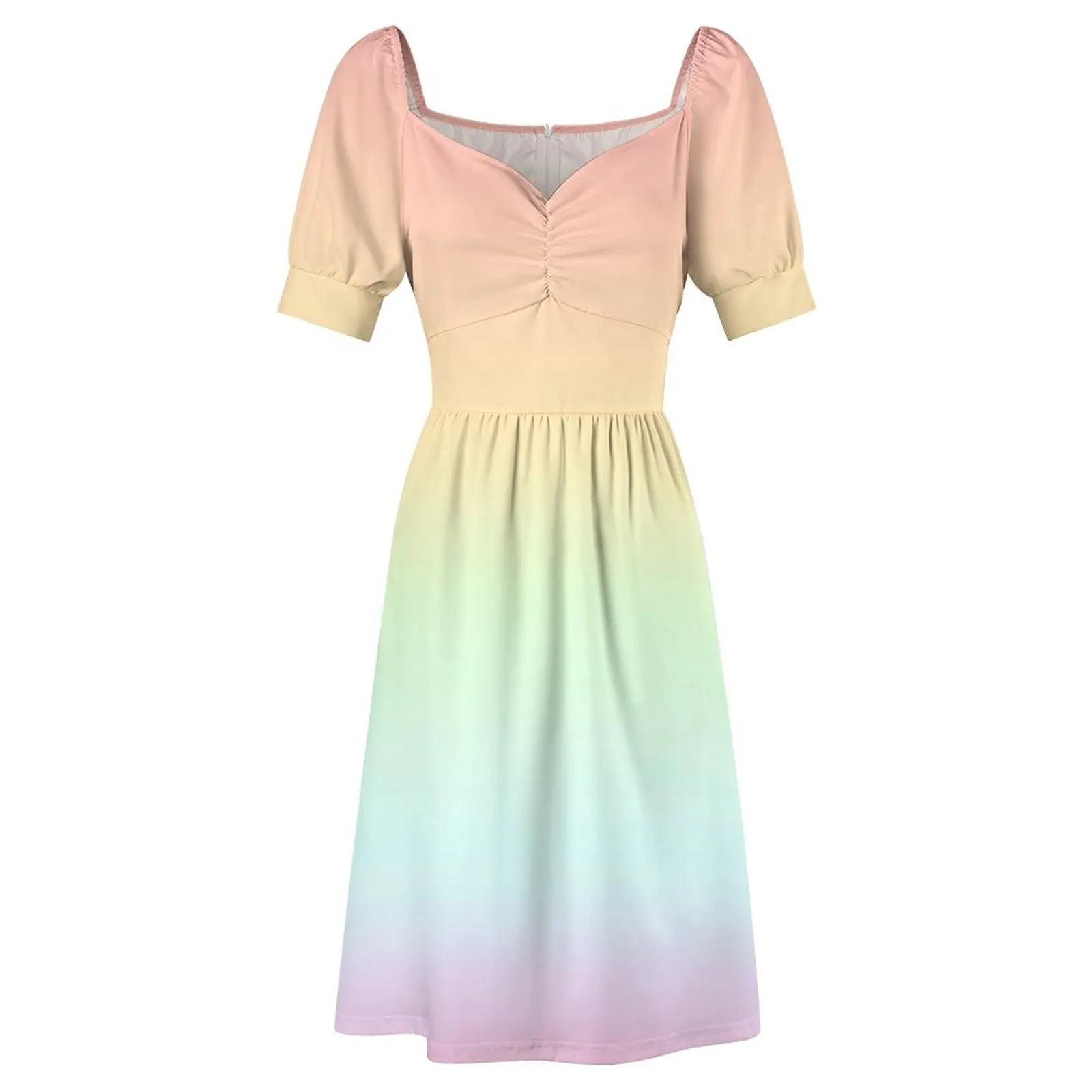 Robe dégradée arc-en-ciel pastel pour femmes, robes de luxe pour femmes, robe de soirée de créateur de luxe, manches longues, robe sexy pour femmes, 2023