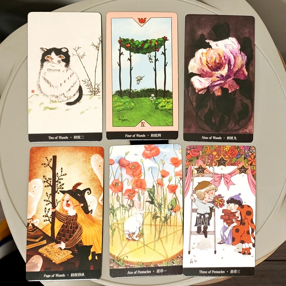 

Arcana 78 Tarot Deck 10.3*6cm 78 Pcs Tarot Cards Based on Rider Waite System Feature The Artworks of 78 Talented Artists