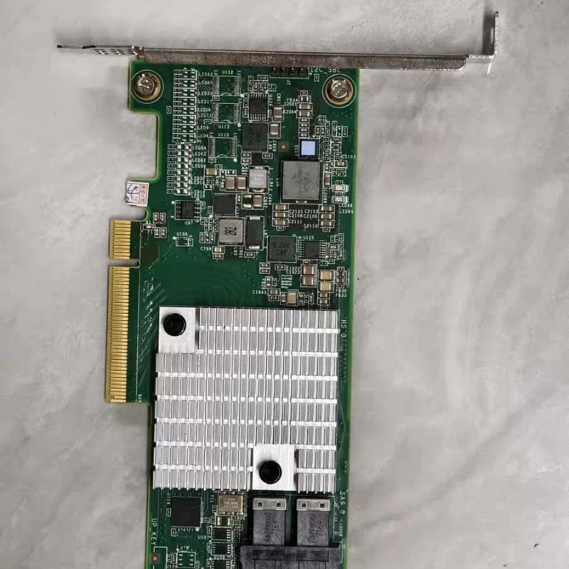 For Inspur 9300-8i HBA Card SAS3008 12Gb/s IT Mode Pass-through 2×SFF8643 with Fan Cooling for NAS ESXi