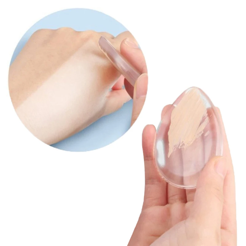 1 Stuks Zachte Siliconen Gel Poeder Puff Spons Voor Cosmetische Gezicht Foundation Bb Cream Geen Poeder Eten Poeder Make-Up Tool