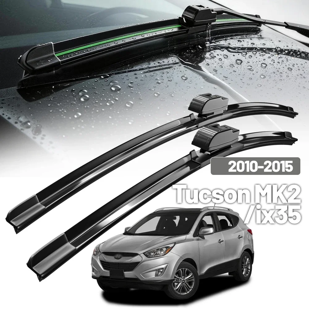 

For Hyundai ix35 2010-2015 Car Wiper U-type Soft Rubber Boneless Wiper HD Quiet Durable Automotive Wiper 24"+16"