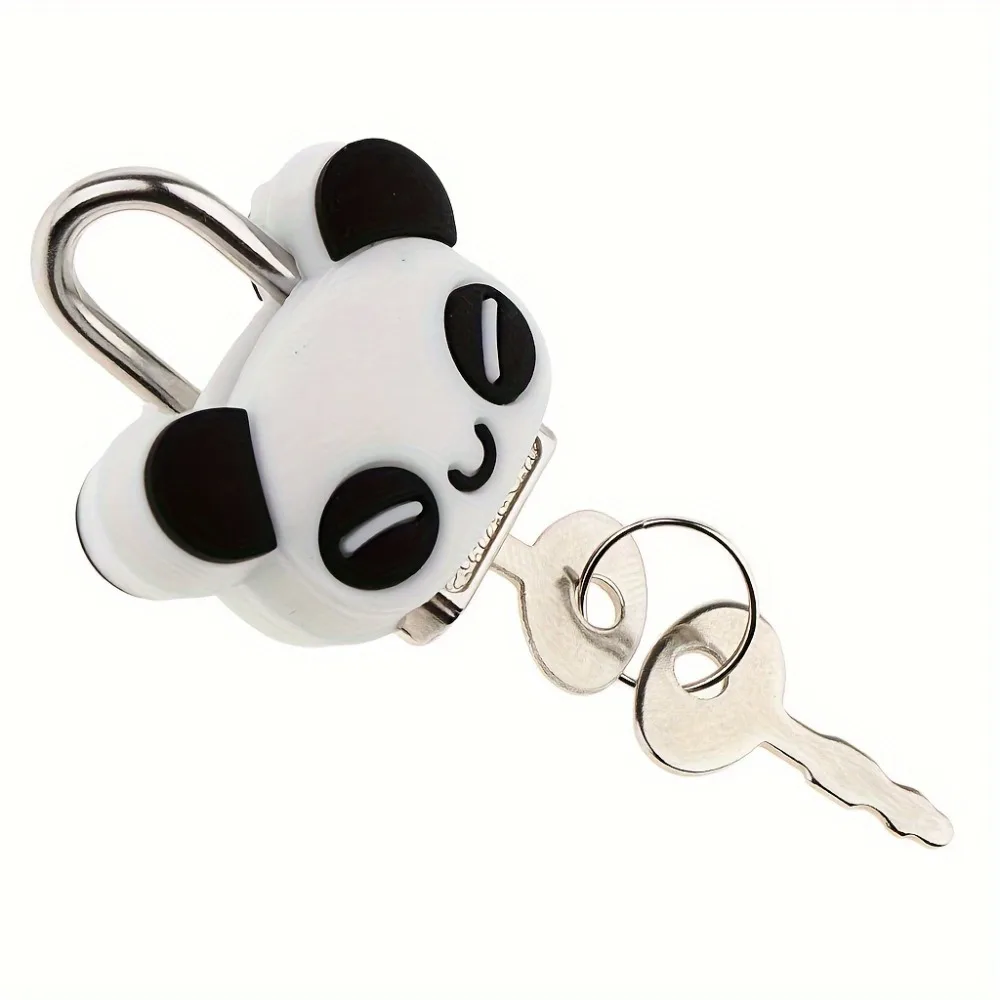 3/4pcs Mini Padlock Safety Lock With Key, Cute Cartoon Doll, Animal Padlock, Children's Gift