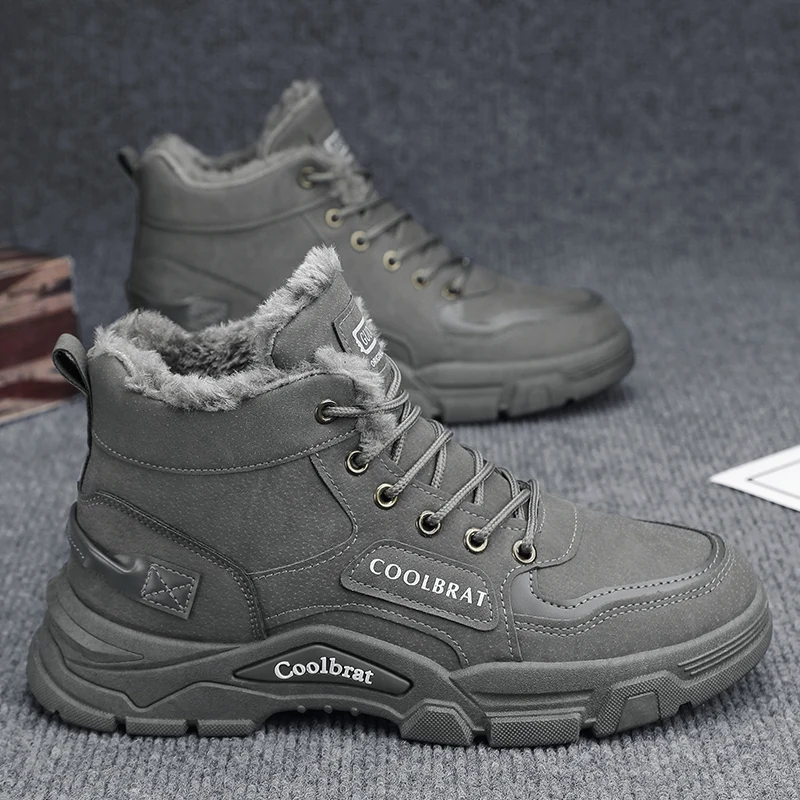 2025 New Winter Fashion Outdoor Street Style Versatile High-Top Thickened Fleece-Lined Snow Boots