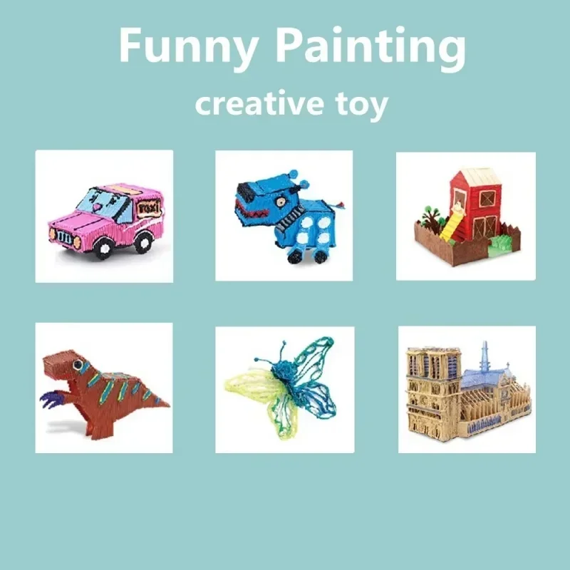 3d Pen For Kids Creatived Toy Diy 3d Printing Pen Type-c Rechargeable 3d Pens Set With 9m Pla Filament For Children Gift
