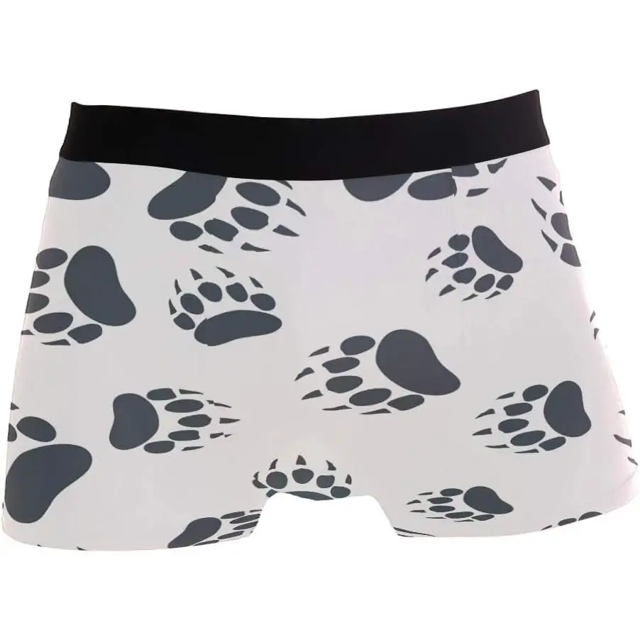 

Мужские трусы-боксеры с принтом медвежьей лапы, нижнее белье, дышащие эластичные трусы-боксеры с мешочком, нижнее белье с влагоотводящей тканью