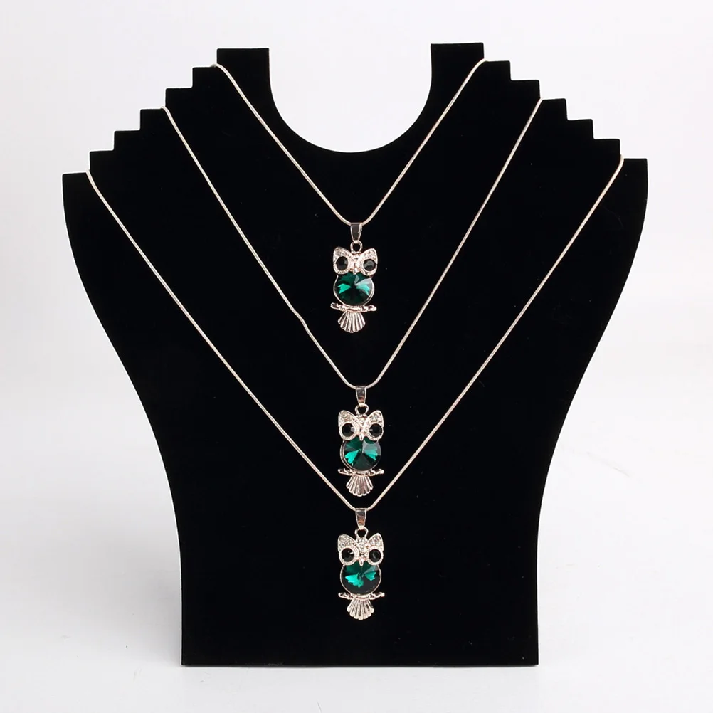 

Necklace Display Black Pendant Shelf Jewelry ganizer Storage Holder Jewelry Storage Holder Soft Fabric Anti Scratch