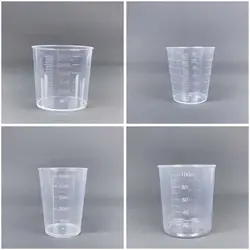 30/50/100ml Clear Graduated Measuring Cup Scale Plastic Transparent Mixing Cup Laboratory Beaker Kitchen Baking