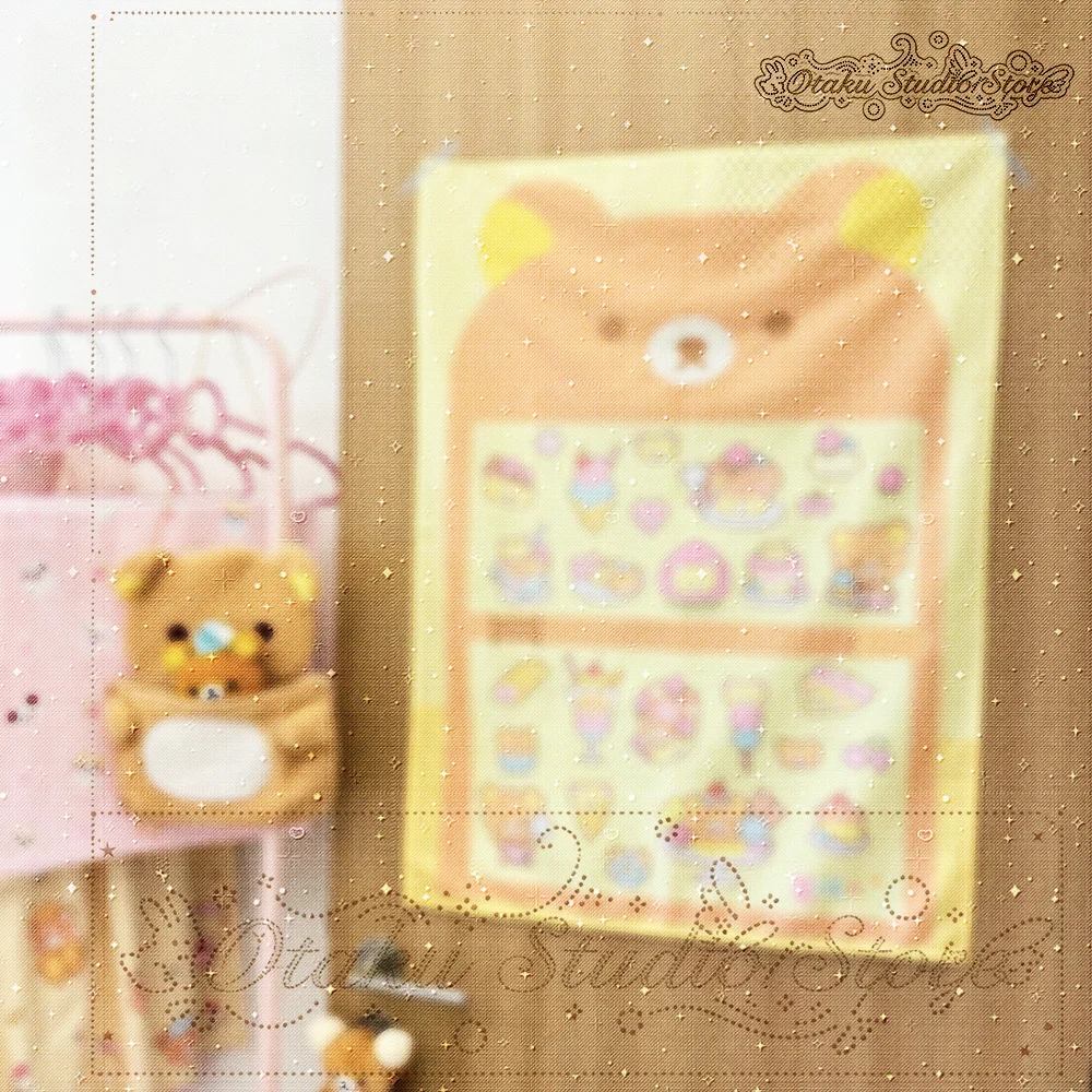 Original Ins Anime Tapestry, Rilakkuma Dessert House Cartoon Wall Hanging, Cute Girly Decor Cloth for Walls