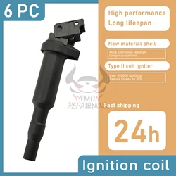 6pcs Ignition Coil For BMW F32 F33 E46 E82 E83 E88 E90 E92 E93 N52 N53 N54 N13 N16 535i 325i 640i M2 M3 M4 X1 X3 X5 X6 Z4 3.0L