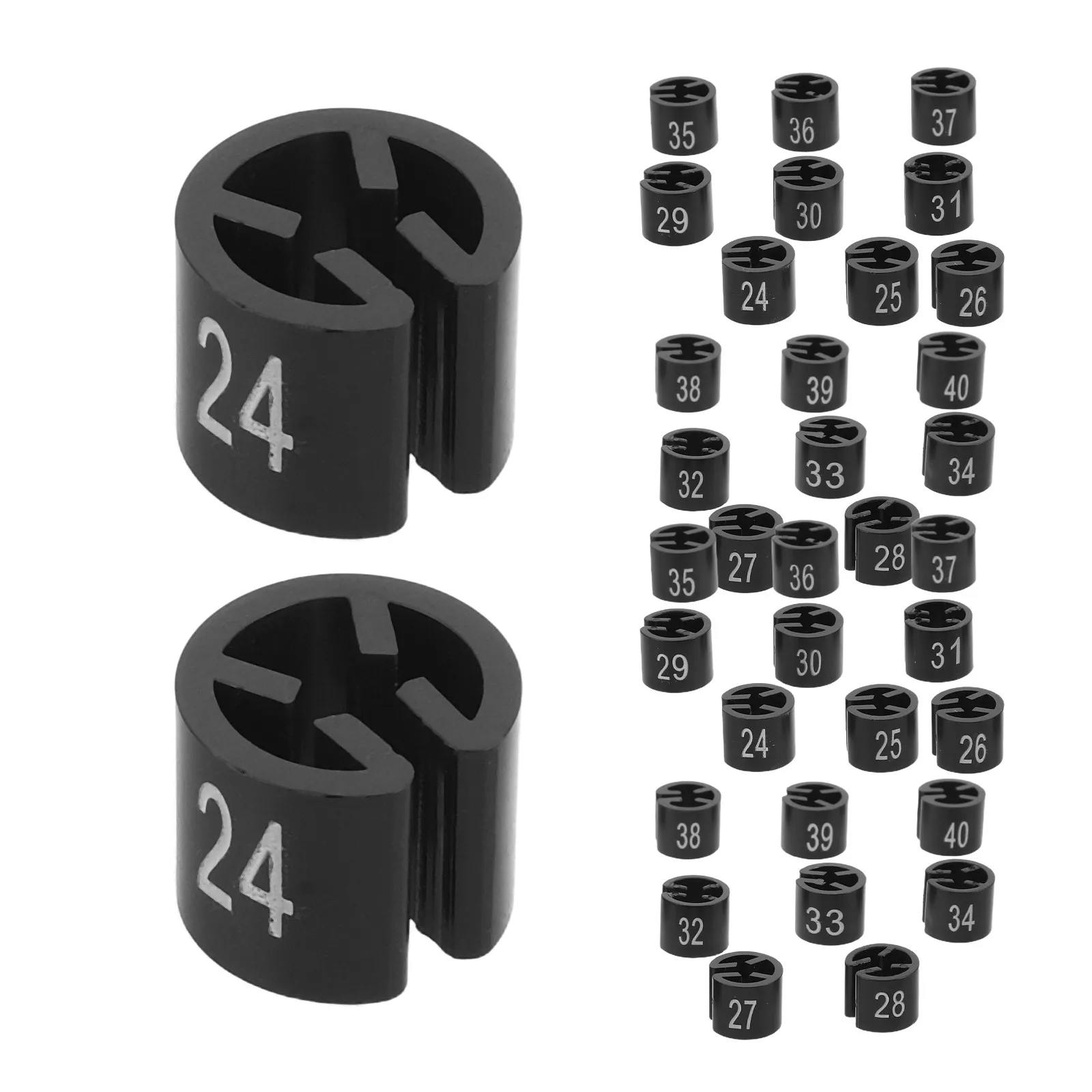 Clothing Size Tag Markers Black Plastic Number Size Tags Clothes Hanger Labels  Markers Clothes Tag Hanger  Label Size Markers