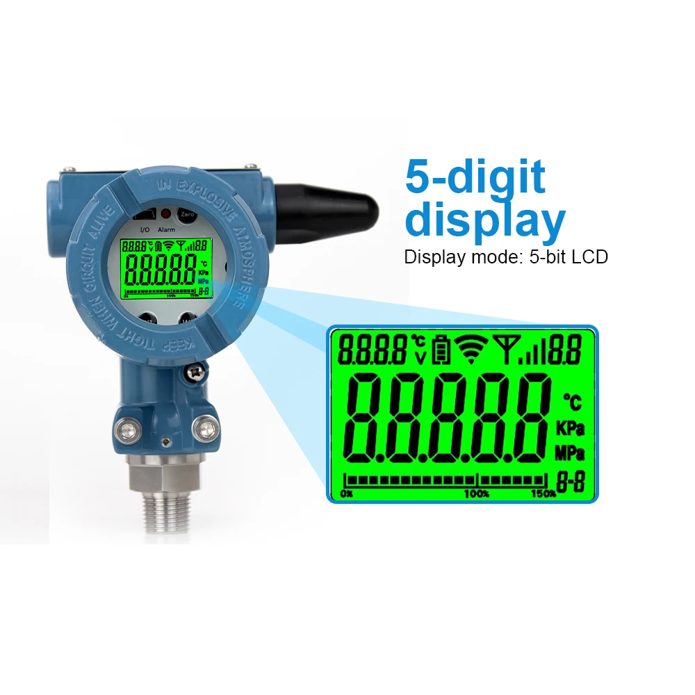 PM450 Wireless Absolute Pressure Transmitter with Dual Temperature Measurement for Pressure Monitoring