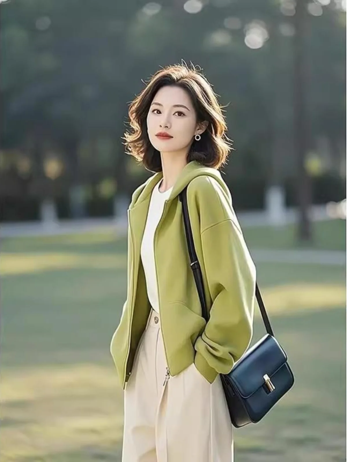 سترة Enn Cardigan ort Jaet للسيدات الكورية Sle Spring Lazy Faion للتخسيس بطول الكتف