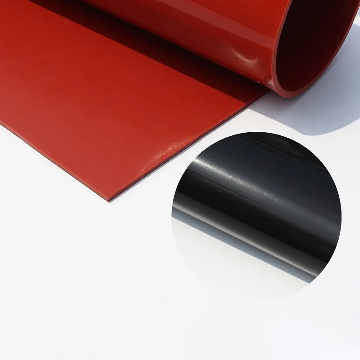 Thick 0.1-2mm Red/Black Silicone Rubber Sheet Rubber Matt Silicone Sheeting for Heat Resistance 500x500 500x1000mm
