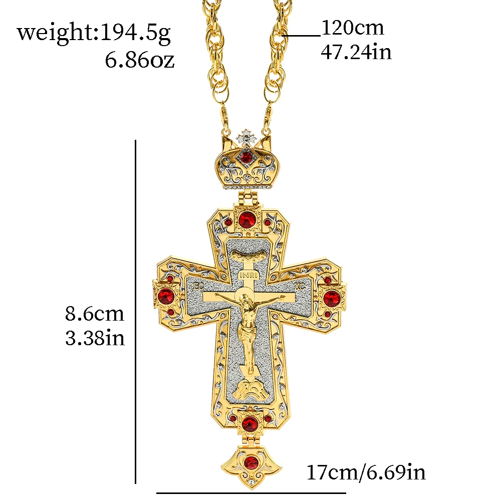 Europe and America Religion Christian Necklace Good Friday Jesus Cross Pendant Long Chains Religious Faith Jewelry God Gifts