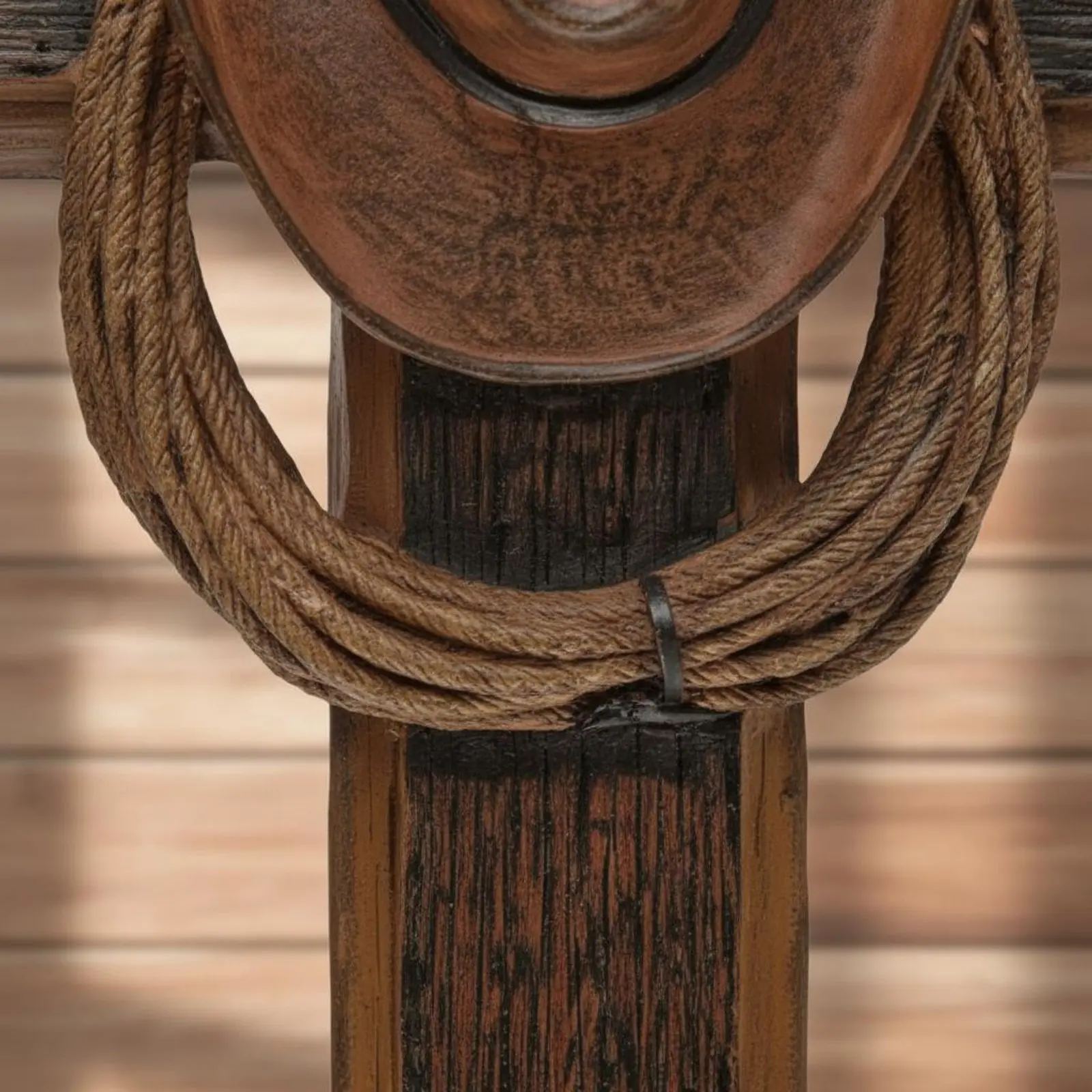 Cowboyhut-Wanddekoration im handgefertigten Western-Stil, Seil-Wandplakette, Heimdekoration, einfach aufzuhängen, umweltfreundliche Leinwand für den Eingangsbereich