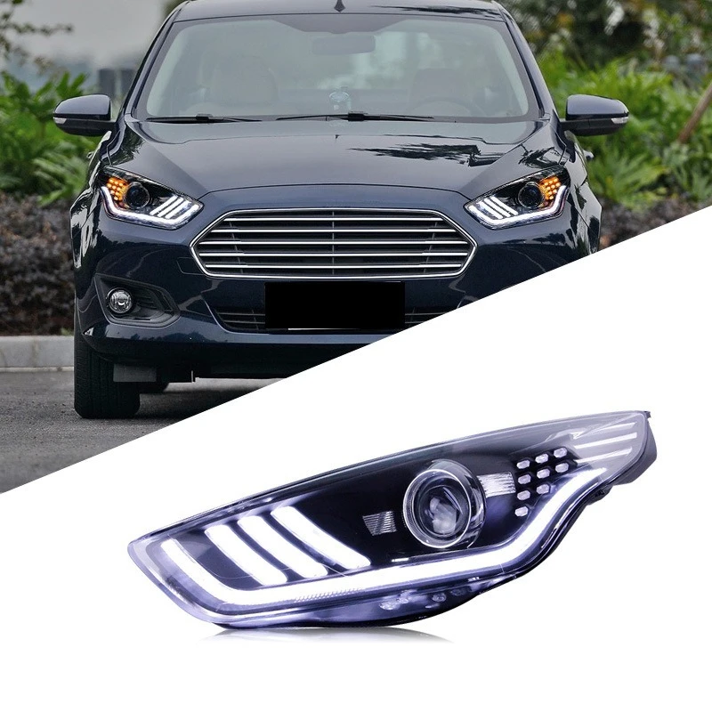 

Подходит для фар Ford Focus в сборе, модифицированных светодиодных дневных ходовых огней Mustang, ксеноновых фар с двойной линзой