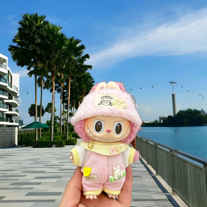 Hoge Kwaliteit Monster Voor Labubu Kleding Kawaii V1 V2 V3 Pop Kleding Accessoires 15/17 Cm Pluche Pop universele Kinderspeelgoed