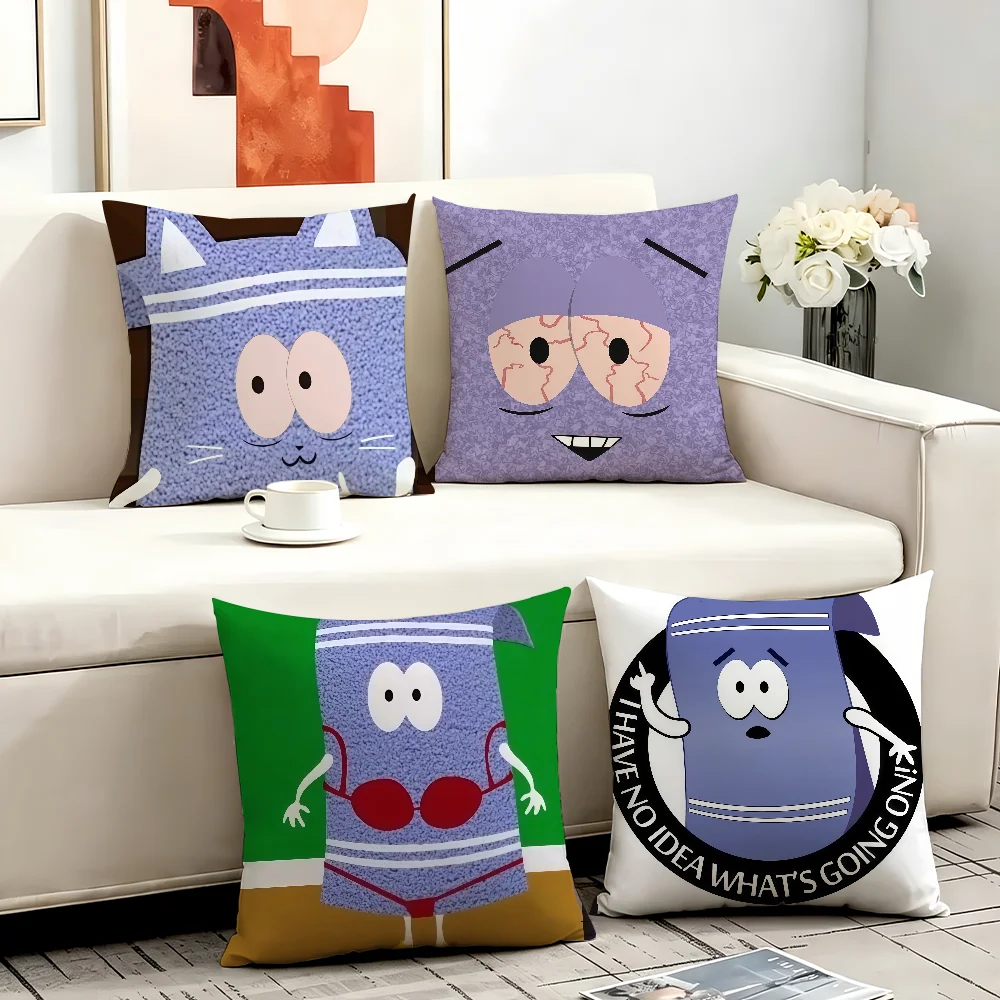Cartoon S-Southpark Towelie cushion cover Comfortable Decorative For Bedroom Living room Dormitory Picnic and Holiday Decoration