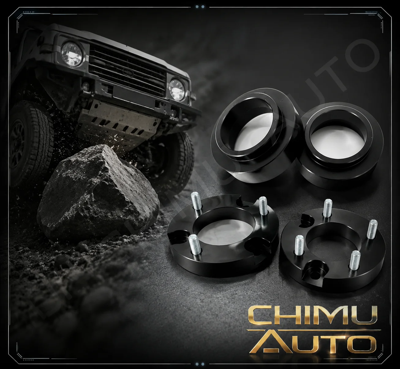 【CHIMU AUTO】2 Inch Forged 6061-T6 Front Rear Suspension Lift Kit Spacers for Toyota Land Cruiser LC200 Leveling Kit