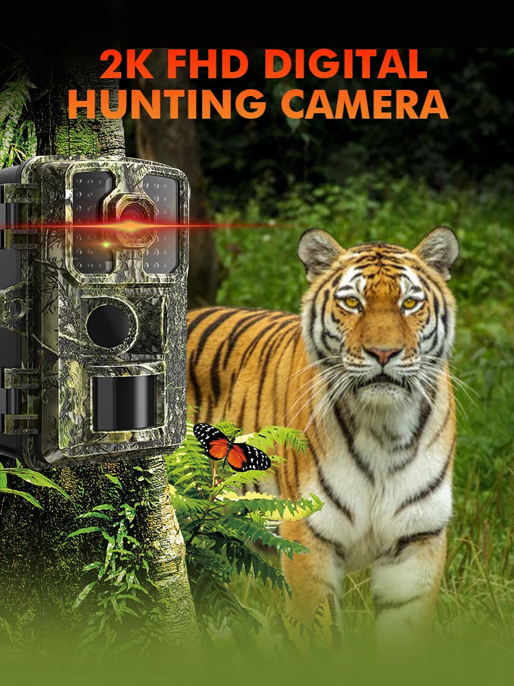 

Wildlife Track Camera Invisible Infrared Night Vision Motion Pet Activated Trail Cam 16MP HD Animal Observation Camrecorde DL003