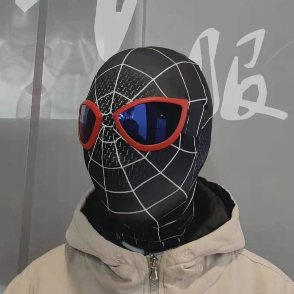 アイアンスパイダーマスク映画スーパーヒーローロールプレイ頭飾り小道具ピーターパーカーマスクドレスアップハロウィンコスプレ大人子供ギフト