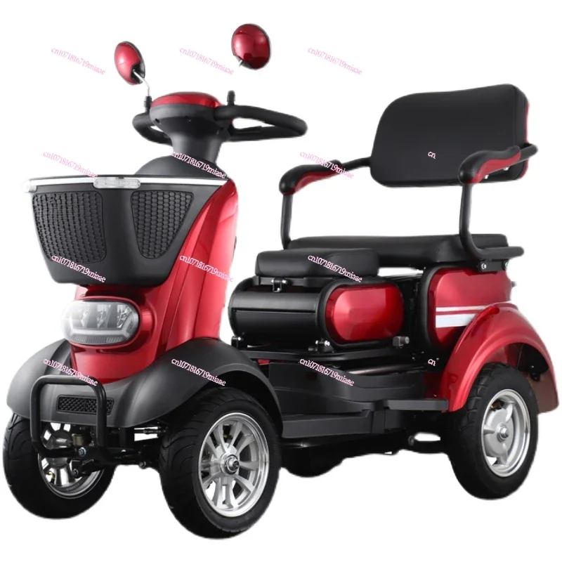 Intelligent double elderly scooter four-wheel electric automatic brake disabled power battery car