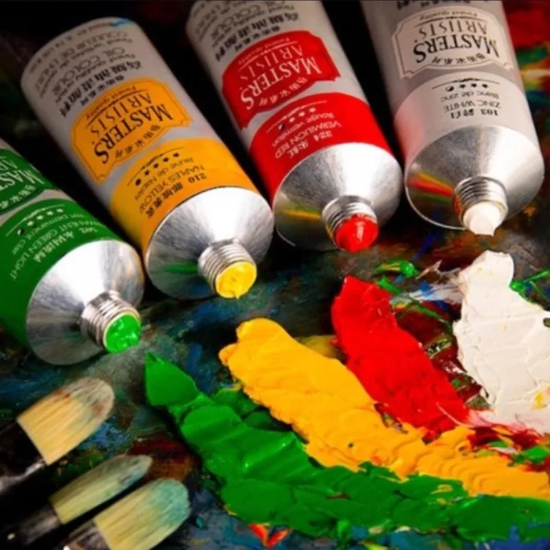 60ml / Tube Artist Advanced Oil Paints Art Supplies Beginners Artistic Painting Works Graffiti Creation Watercolor Pigments