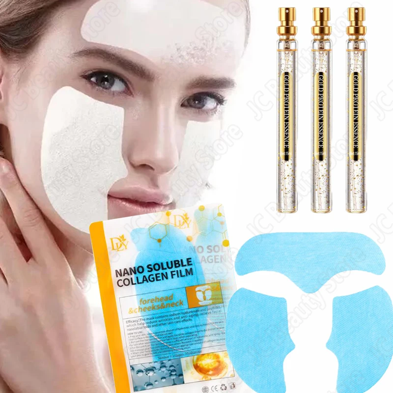 Patch de protéines de collagène, dissolvant instantané des rides, ensemble de sérum, Lifting, raffermissant, Soluble, Absorbable, remplissage du visage, Anti-âge, soins pour la peau