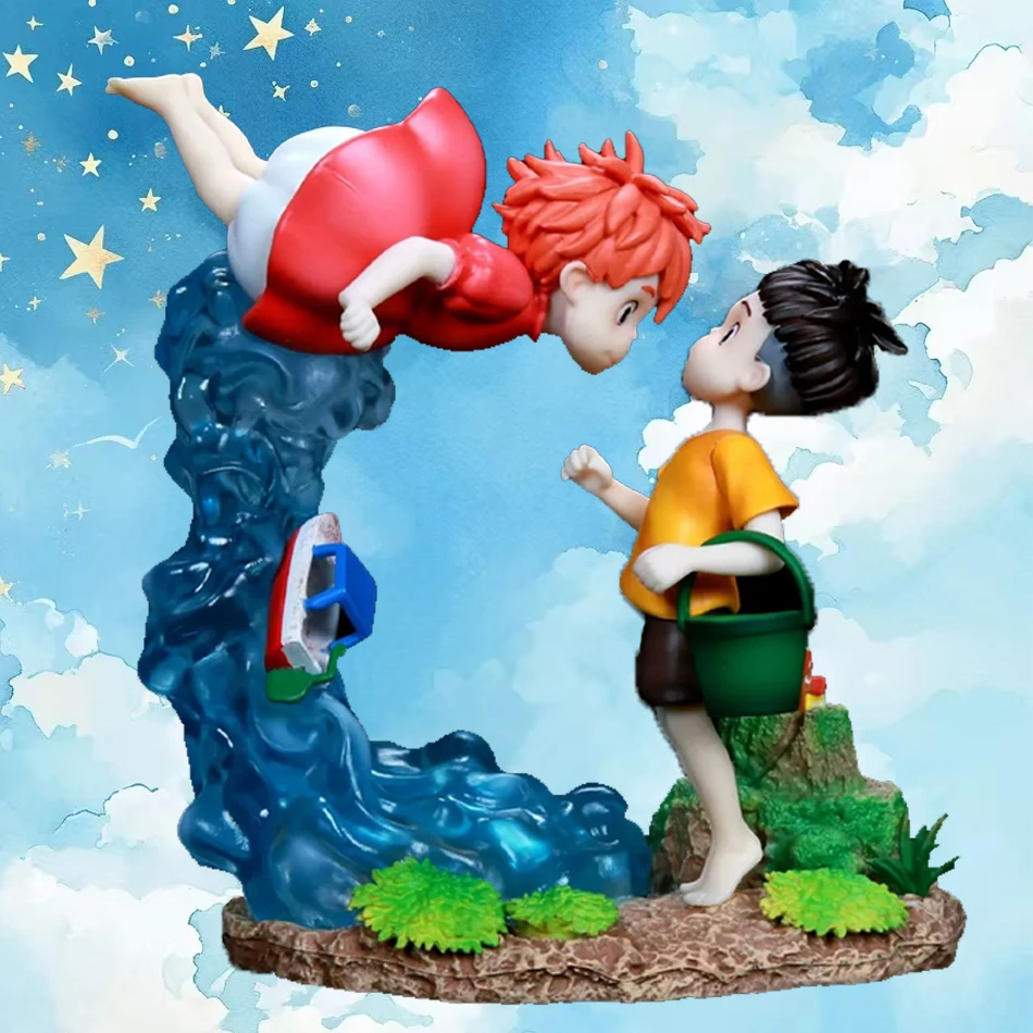 Ponyo On The Cliff Figure Ponyo Sousky Seagal Figure Pvc Gk Statue Anime Action Figurine 15cm Model Doll Collection Toy Kid Gift