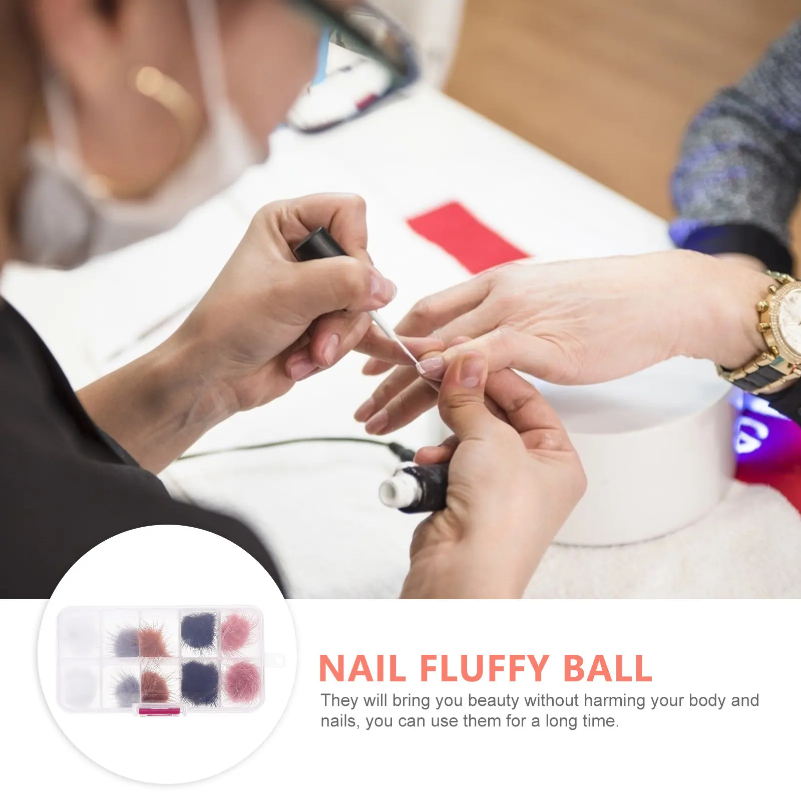 10pcs Balls Detachable Magnetic Design For Manicure Diy Nail Art Decoration Nail Ball Storage Box