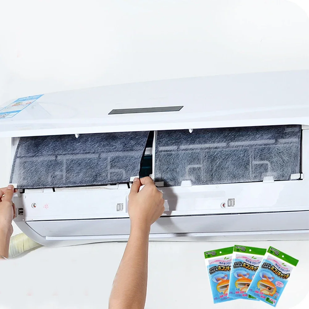Air Conditioner Filter Accessories Air Purifying Allergic Indoor Non-woven Fabric Particles Parts Repair Smooth 2pcs
