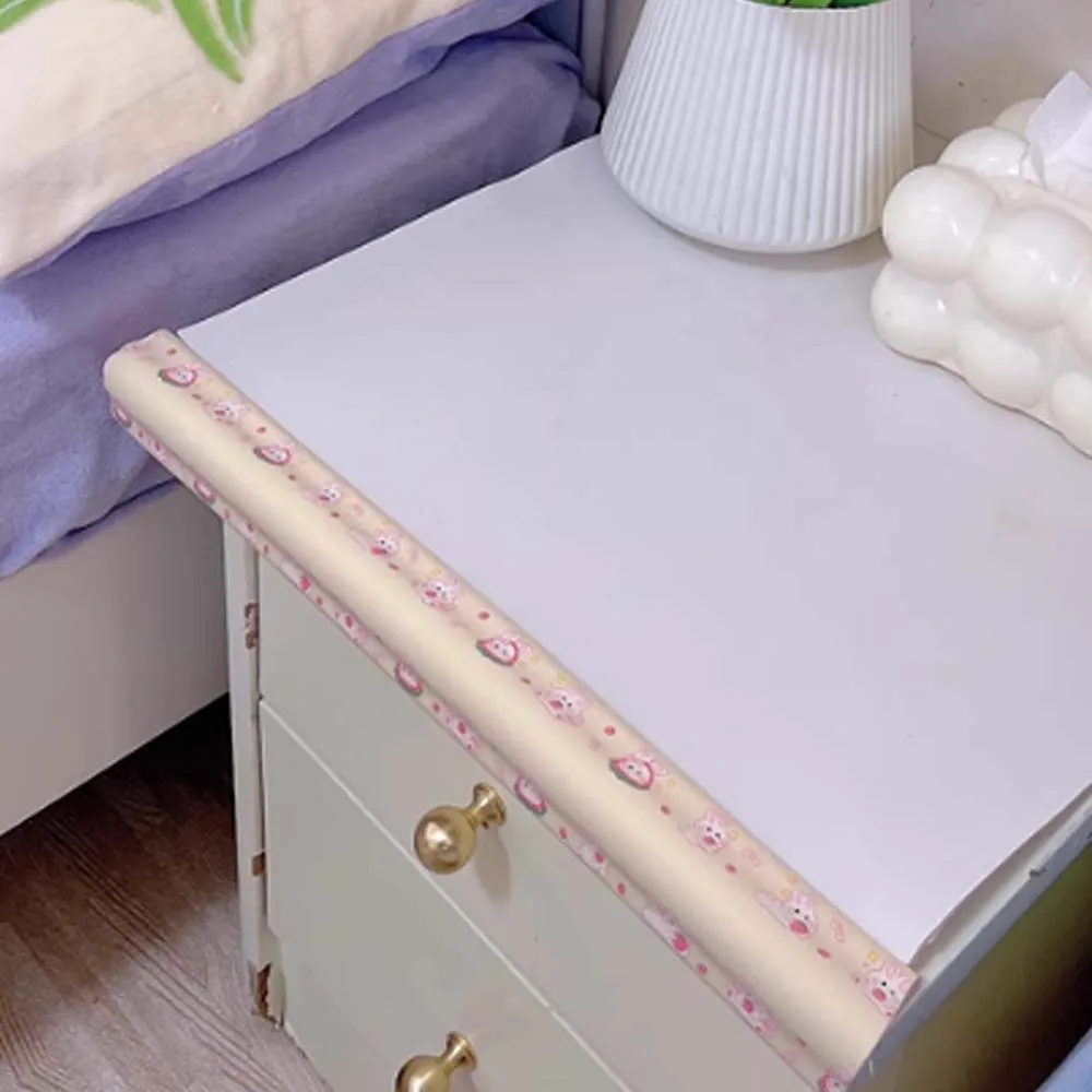 

Creative Soft Baby Anti-collision Strip Double-sided Tape Cartoon NBR Edge Corner Pink Bear Table Corner Protective Cover Doors