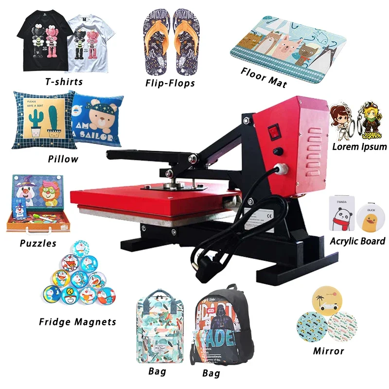 40x60 cm digital sublimation printer vinyl sticker heat press transfer printing machine t-shirts