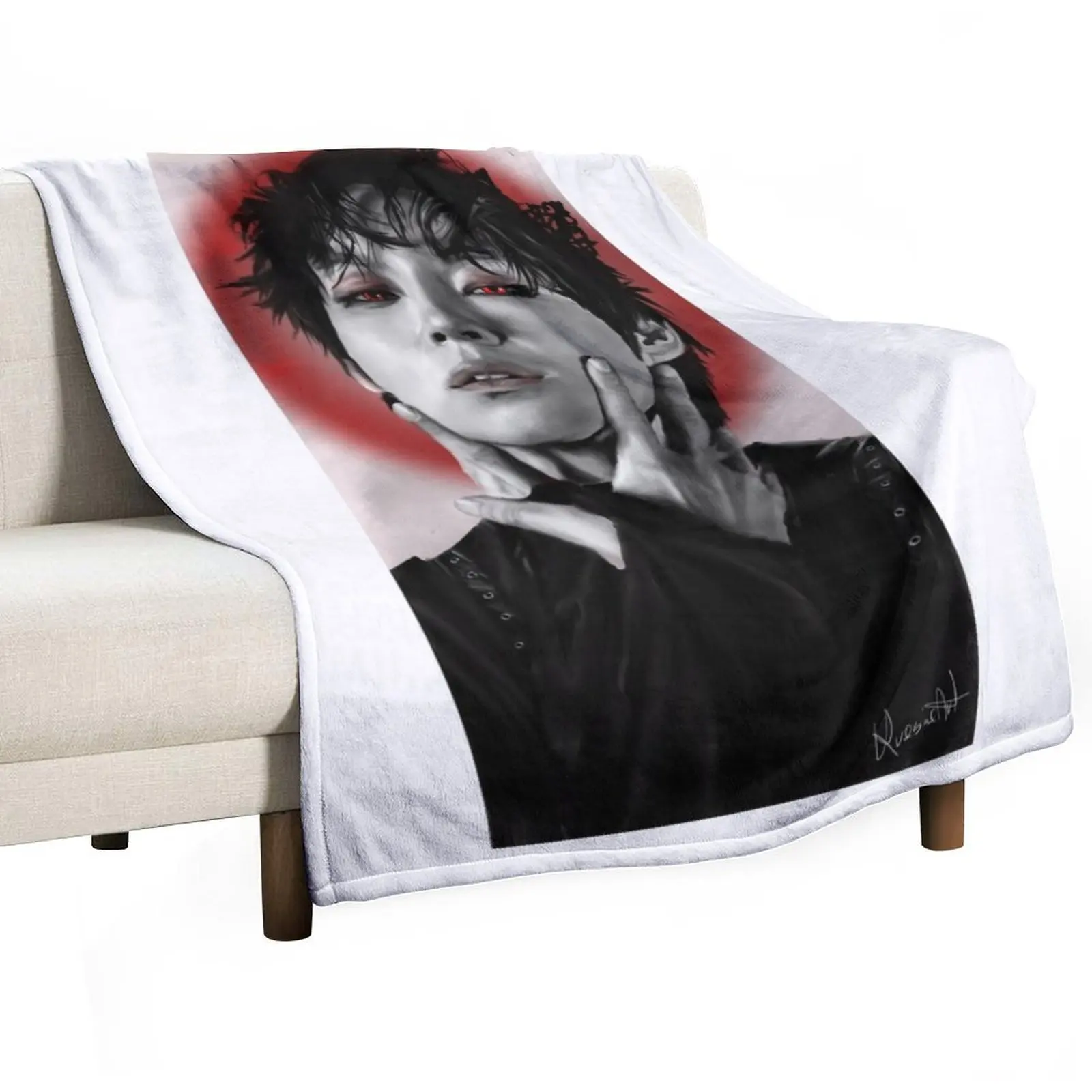 

The rose Kim Woosung Sami fanart kpop Throw Blanket Soft Warm Blanket Gift for Men Women Adults