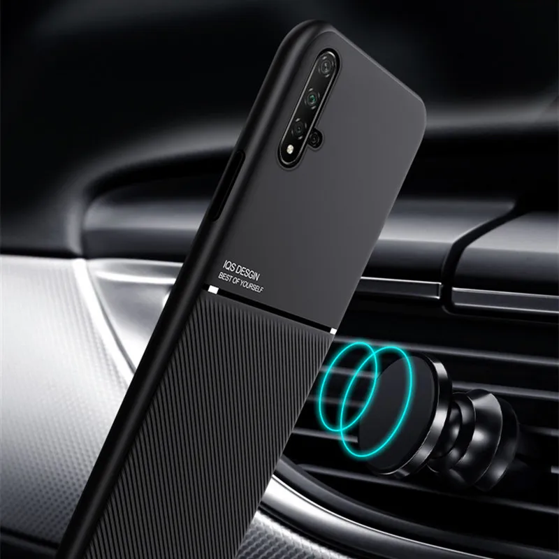 Per Huawei Nova 5 T Case 6.26 \'\'custodie magnetiche ultrasottili in pelle opaca per Huawei Nova 5 t Nova5t 5 t Cover posteriore in Silicone