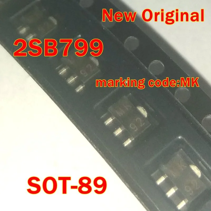 

5Pcs to 500Pcs 2Sb799 Sot-89 New Original Marking Code:Mk Pnp Silicon Epitaxial Transistor 1.5A 25V 1W